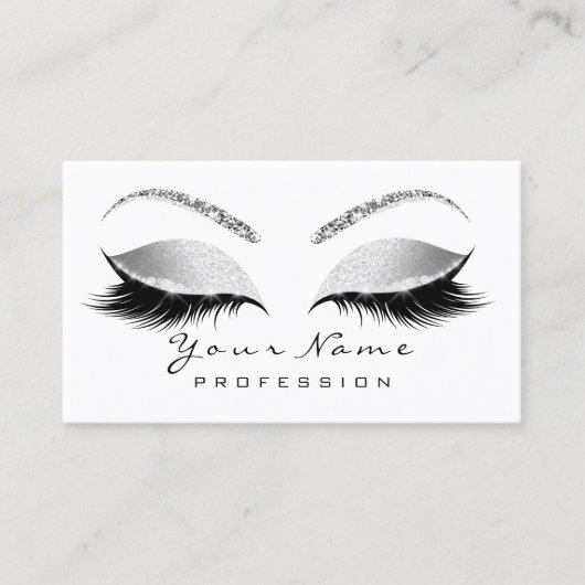 Makeup Eyes Lashes Wachs Silver GrayTermin Karte (Vorderseite)