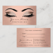 Makeup Eyes Lashes Wax Brown Skin Termin Karte (Vorne/Hinten)