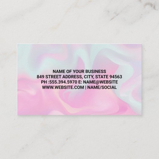 Makeup Fair Specialist Tools Visitenkarte (Rückseite)