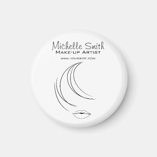 Makeup Fashion-Gesicht Ikone-Branding Magnet (Vorne)