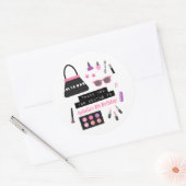 Makeup Fashion Show Birthday Party Deco Stickers (Umschlag)