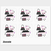 Makeup Fashion Show Birthday Party Deco Stickers (Blatt)