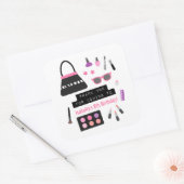Makeup Fashion Show Birthday Party Deco Stickers (Umschlag)