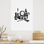 Makeup Fashion Sketch Poster (Küche)