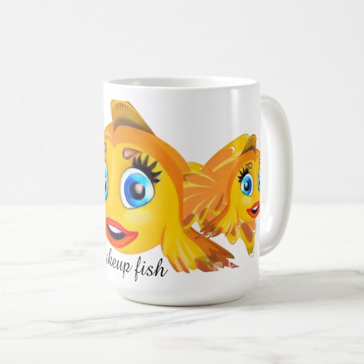 MAKEUP FISH mug Kaffeetasse (VorderseiteRechts)