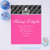 Makeup Flyer Haarsalon Satin Diamonds Black (Einzeln)