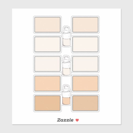 Makeup Foundation kreieren Sie Ihre eigenen Vinyl Aufkleber (Blatt)