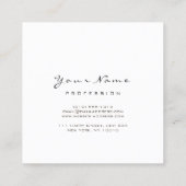 Makeup Friseur Lashes Mermaid Square Black Quadratische Visitenkarte (Rückseite)