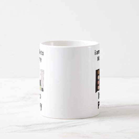 Makeup Funny Pun Makeup Kaffeetasse (Mittel)
