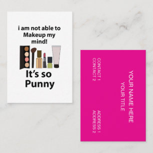 Makeup Funny Pun Makeup Visitenkarte