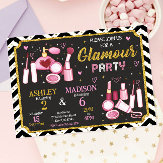 Makeup-Geburtstagseinladung | Glamour-Spa-Party Einladung