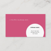 Makeup | Gesundheitswesen Visitenkarte (Rückseite)