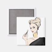 Makeup Girl Magnet (Vorderseite/Rückseite)