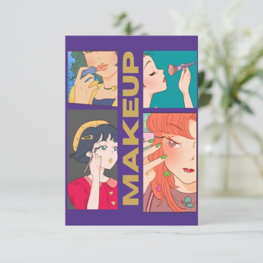 MAKEUP GIRLS DANKESKARTE (Stehend Vorderseite)