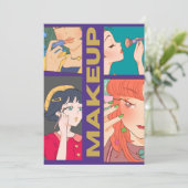 MAKEUP GIRLS EINLADUNG (Stehend Vorderseite)