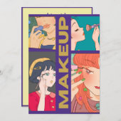 MAKEUP GIRLS EINLADUNG (Vorne/Hinten)
