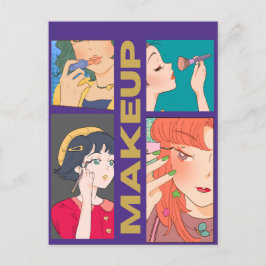 MAKEUP GIRLS POSTKARTE