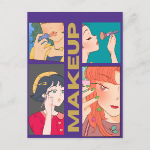 MAKEUP GIRLS POSTKARTE