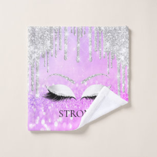 Makeup Glitzer Augen Tropfen Silver Pink Fuchsia N Waschlappen