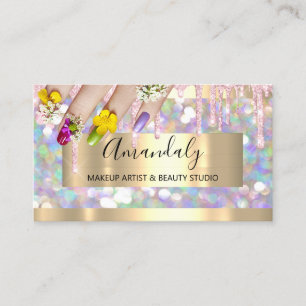 Makeup Glitzer Gold Nail Artist Glitzer Visitenkarte