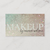 Makeup Glitzer Green Pink Aqua Shiny Shimmer Visitenkarte (Vorderseite)