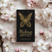Makeup Glitzer Imitats Gold Foil Butterfly Schwarz Visitenkarte