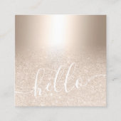 Makeup haar chic gold Glitzer ombre metallic hello Quadratische Visitenkarte (Vorderseite)