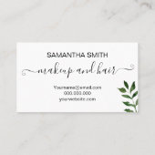 Makeup haar minimalistisch terminkarte (Rückseite)