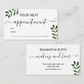 Makeup haar minimalistisch terminkarte (Vorne/Hinten)