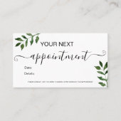 Makeup haar minimalistisch terminkarte (Vorderseite)