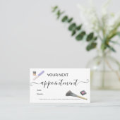 Makeup haar minimalistische Terminkarte (Stehend Vorderseite)