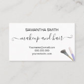 Makeup haar minimalistische Terminkarte (Rückseite)