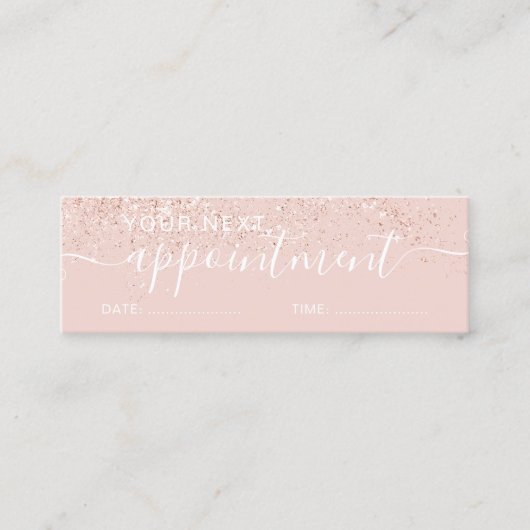 Makeup haar Rose Glitzer Benommenheit Verabredung Mini Visitenkarte (Vorderseite)