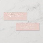 Makeup haar Rose Glitzer Benommenheit Verabredung Mini Visitenkarte (Vorne/Hinten)