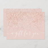 Makeup Haar Rose Glitzer Pastellgeschenk-Zertifika (Vorne/Hinten)