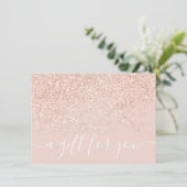 Makeup Haar Rose Glitzer Pastellgeschenk-Zertifika (Stehend Vorderseite)
