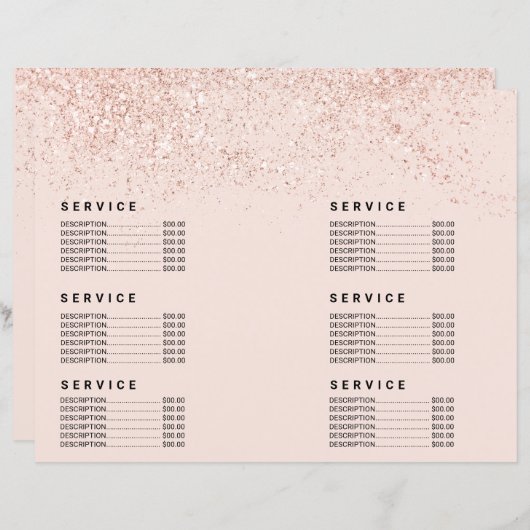 Makeup Haar Rose Glitzer Pastellrot Rosa Preis (Vorne/Hinten)