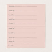 Makeup Haar Rose Gold Glitzer Pastell Termin Visitenkarten (Innenseite Aufgefaltet)