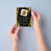 Makeup Haare Salon Custom Foto Black Gold Einzigar Flyer (Gruppe)