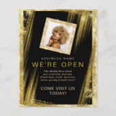 Makeup Haare Salon Custom Foto Black Gold Einzigar Flyer (Vorne)