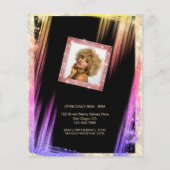 Makeup Haare Salon Custom Foto Black Gold Einzigar Flyer (Hinten)