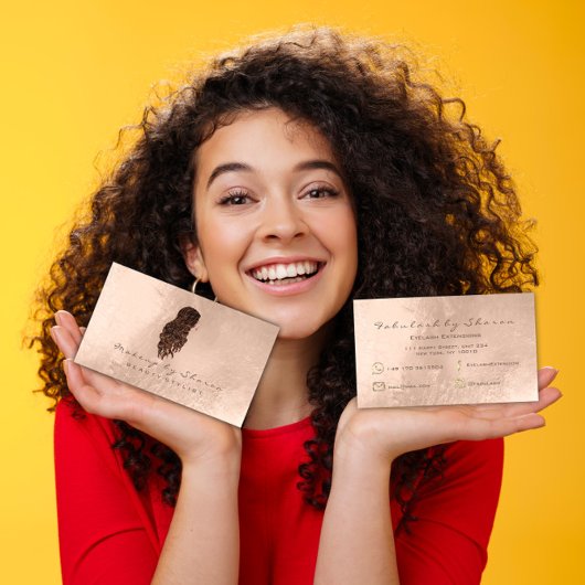 Makeup Hair Dresser Lashes Mermaid Ivory Bronze Visitenkarte