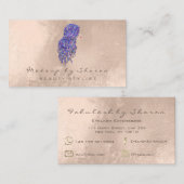 Makeup Hair Dresser Lashes Mermaid Ivory Rose Visitenkarte (Vorne/Hinten)