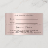 Makeup Hair Dresser Rose Modern Termin Logo (Rückseite)