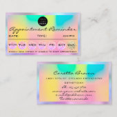 Makeup Hair Erinnerung Holograph Logo Visitenkarte (Vorne/Hinten)