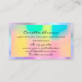 Makeup Hair Erinnerung Holograph Logo Visitenkarte (Rückseite)