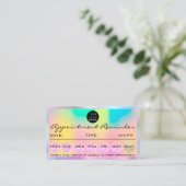 Makeup Hair Erinnerung Holograph Logo Visitenkarte (Stehend Vorderseite)