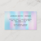 Makeup Hair Kit | Farbenfrohe Pastellblende Visitenkarte (Rückseite)