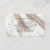 Makeup Hair Kit Weißer Marmor Visitenkarte (Rückseite)