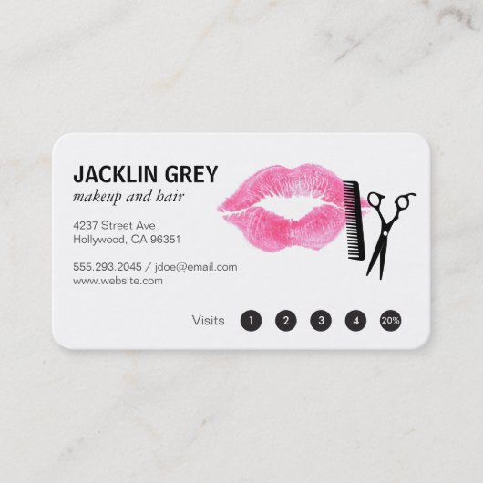 Makeup & Hair Loyalty Treuekarte (Vorderseite)